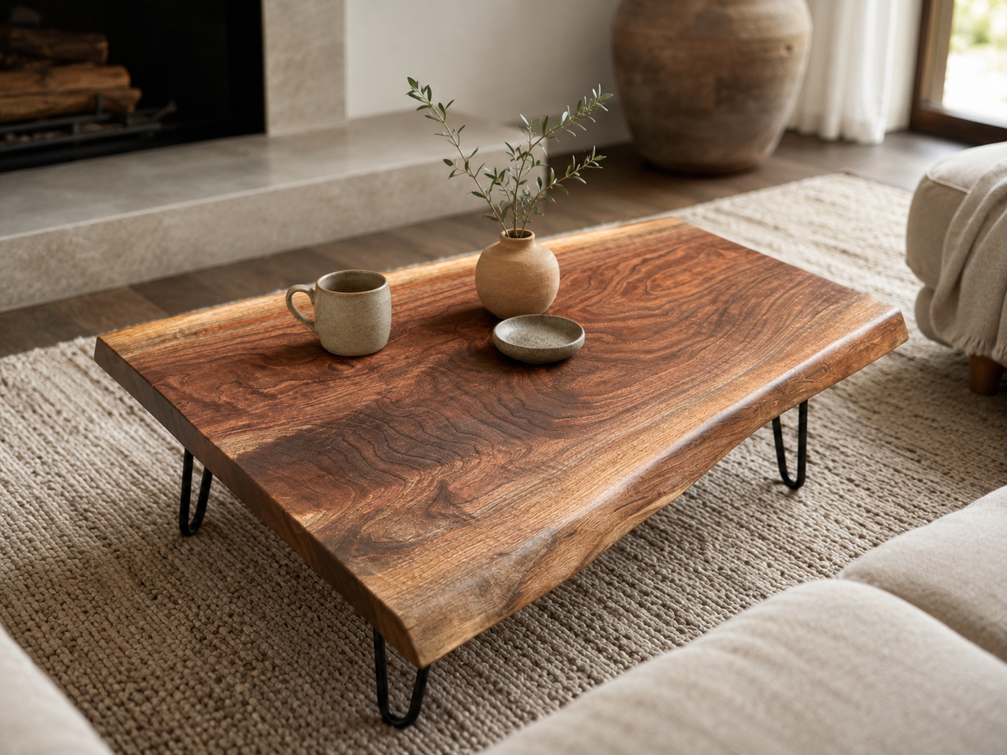 Walnut Luxury Live Edge Coffee Table