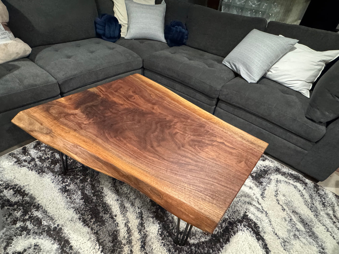 Walnut Luxury Live Edge Coffee Table