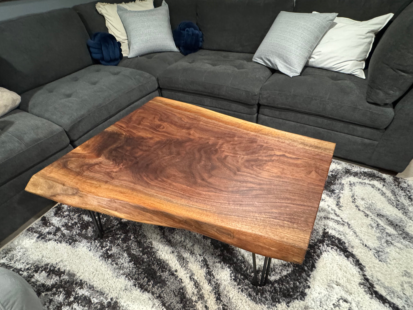 Walnut Luxury Live Edge Coffee Table