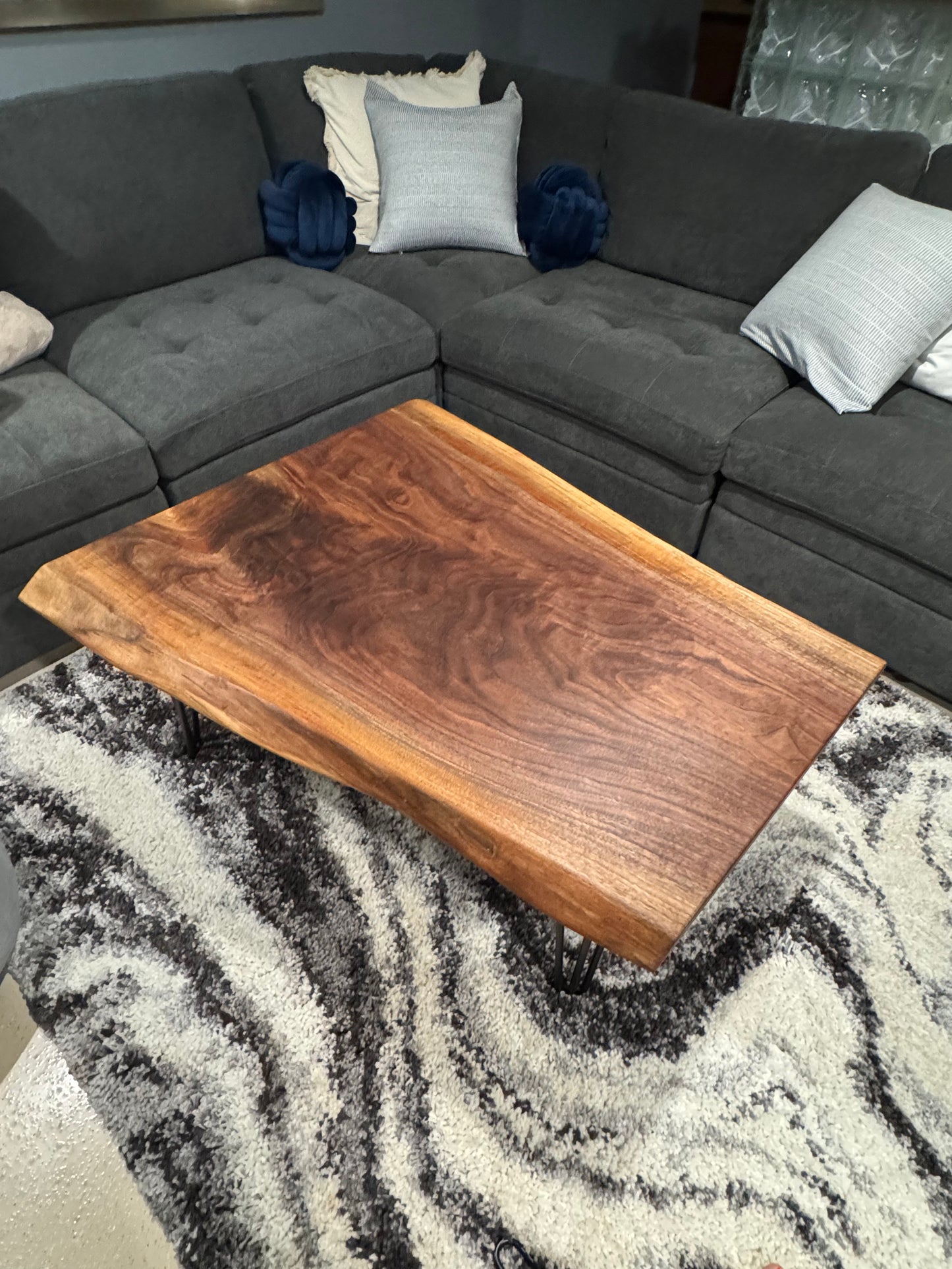Walnut Luxury Live Edge Coffee Table