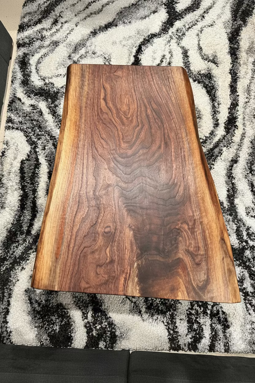 Walnut Luxury Live Edge Coffee Table
