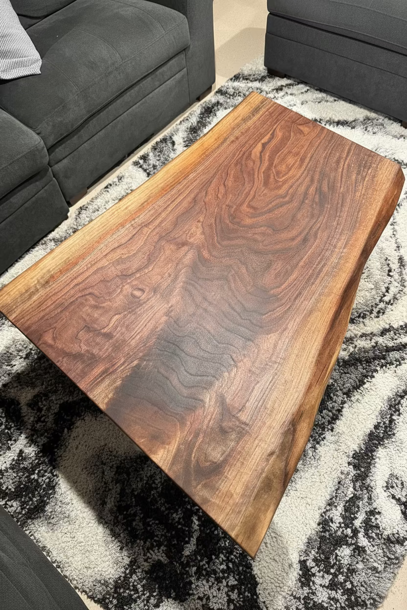 Walnut Luxury Live Edge Coffee Table