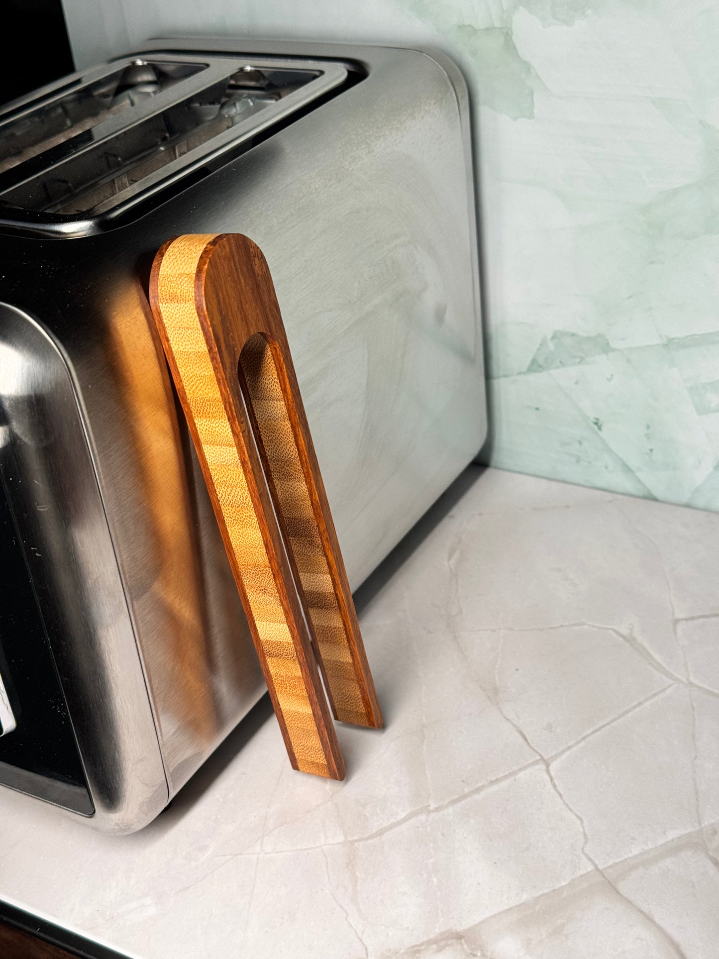 Handcrafted Bamboo Toaster Tongs – Natural, Safe, and Stylish